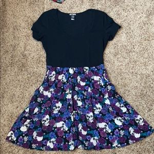 LIKE NEW! Hot Topic Skull Babydoll Dress Sz L